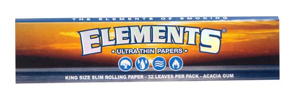 CARTINE ELEMENTS BLUE LUNGHE KING SIZE SLIM IN CARTA DI RISO 25 - Foto 2