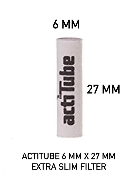 ActiTube Filtri Extra Slim 6mm Carboni Attivi Full Flavor - Conf 20 Pz