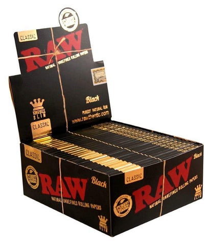 CARTINE RAW CLASSIC BLACK KING SIZE SLIM LUNGHE