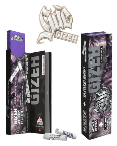 GIZEH COMBI PACK EXTRA FINE KSS + ACTI FILTER by GUÈ