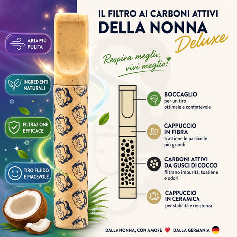 Filtri a carbone attivo GRANNYS Weed Deluxe ø 6 mm, confezione da 50