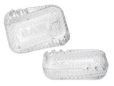 RAW CRYSTAL GLASS ASHTRAYS “AFICIONADO”
