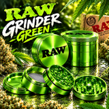 CNC Aluminium Grinder/Pollinator, 4-part, ø 56mm "RAW Green"