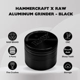 HAMMERCRAFT X RAW ALUMINIUM GRINDER 4 PARTS/63MM
