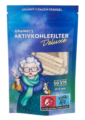 Filtri a carbone attivo GRANNYS Weed Deluxe ø 6 mm, confezione da 50