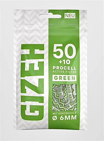 GIZEH PROCELL ACTIVE FILTER GREEN 6mm