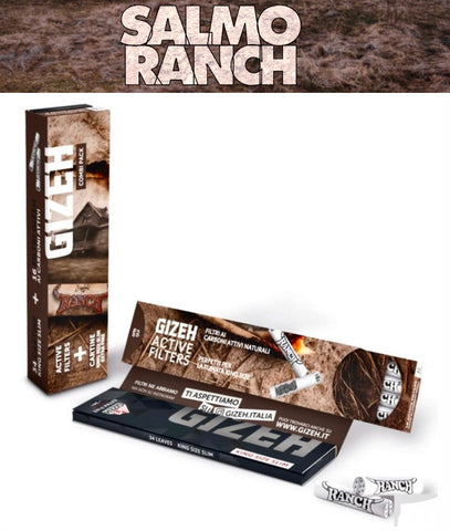 GIZEH COMBI PACK EXTRA FINE BLACK KSS + ACTI FILTER SALMO