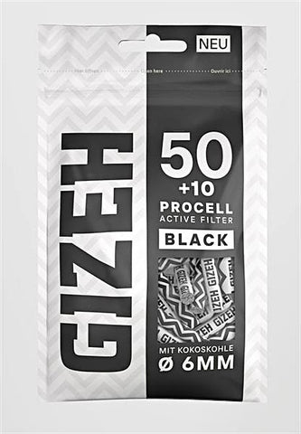 GIZEH PROCELL ACTIVE FILTER BLACK 6mm