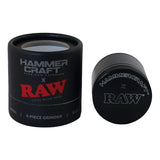 HAMMERCRAFT X RAW Aluminium Grinder 4 parts/50 mm BLACK