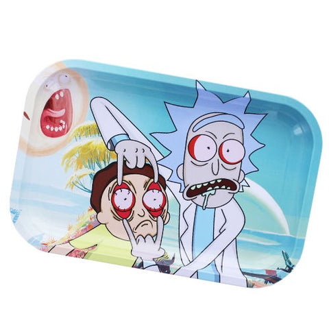 ROLLING TRAY RICK AND MORTY STONED