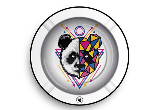Ashtray metal  "Geometric Animals Panda"