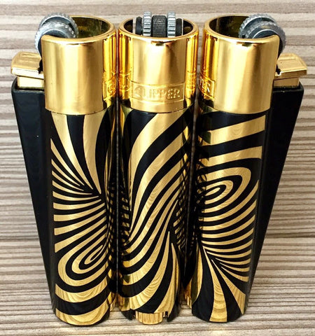 CLIPPER LARGE METAL PSYCHEDELIC GOLD