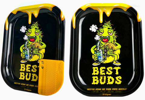 ROLLING TRAY METAL “BEST BUDS - DAB ALL DAY”