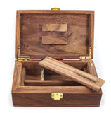 Wooden Rolling Box "CANNABIS" Leaves